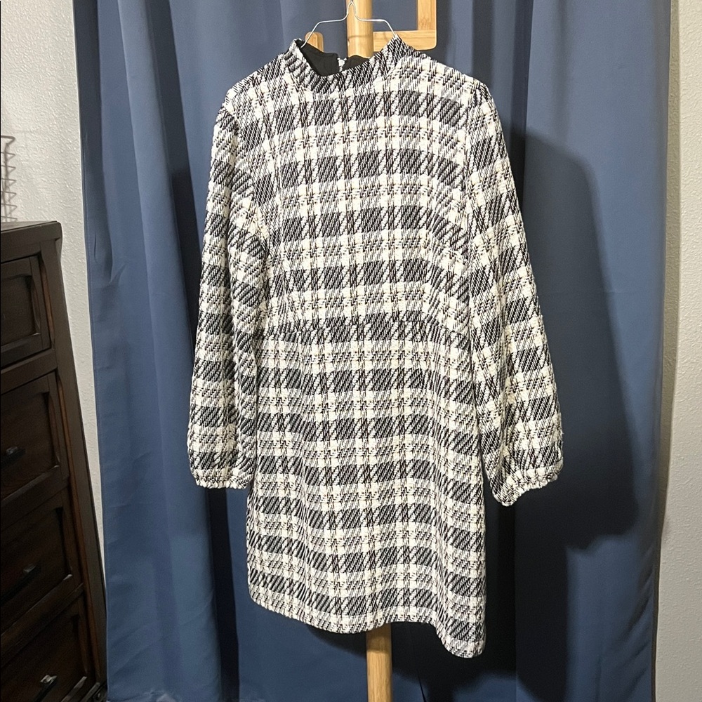 Ivy City Co. Plaid Long Sleeve Dress XL